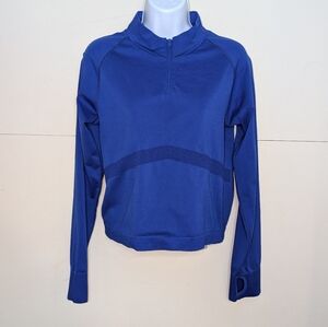 PINK Women's Blue Long Sleeve Top